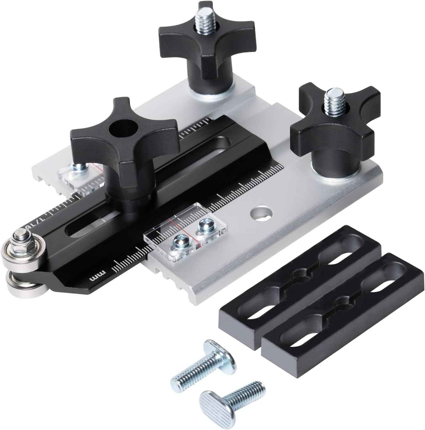 POWERTEC Adjustable Roller Stock Guide for Table Saw & Router - Enhance Safety & Reduce Kickback (Model 71935)