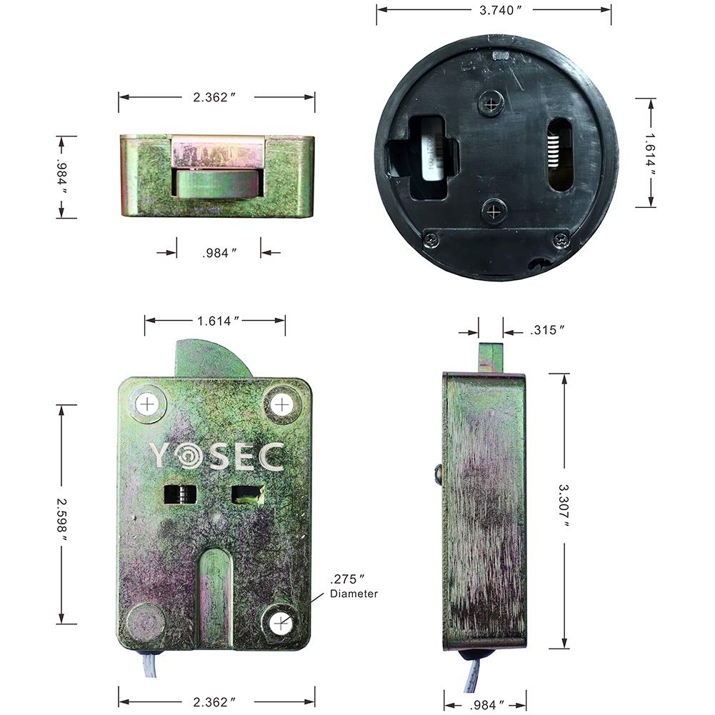 YOSEC Electronic Digital keypad time delay Lock for Safe Box, up to 5 User Codes, time delay from 0-59 Minutes,Dual Control Model
