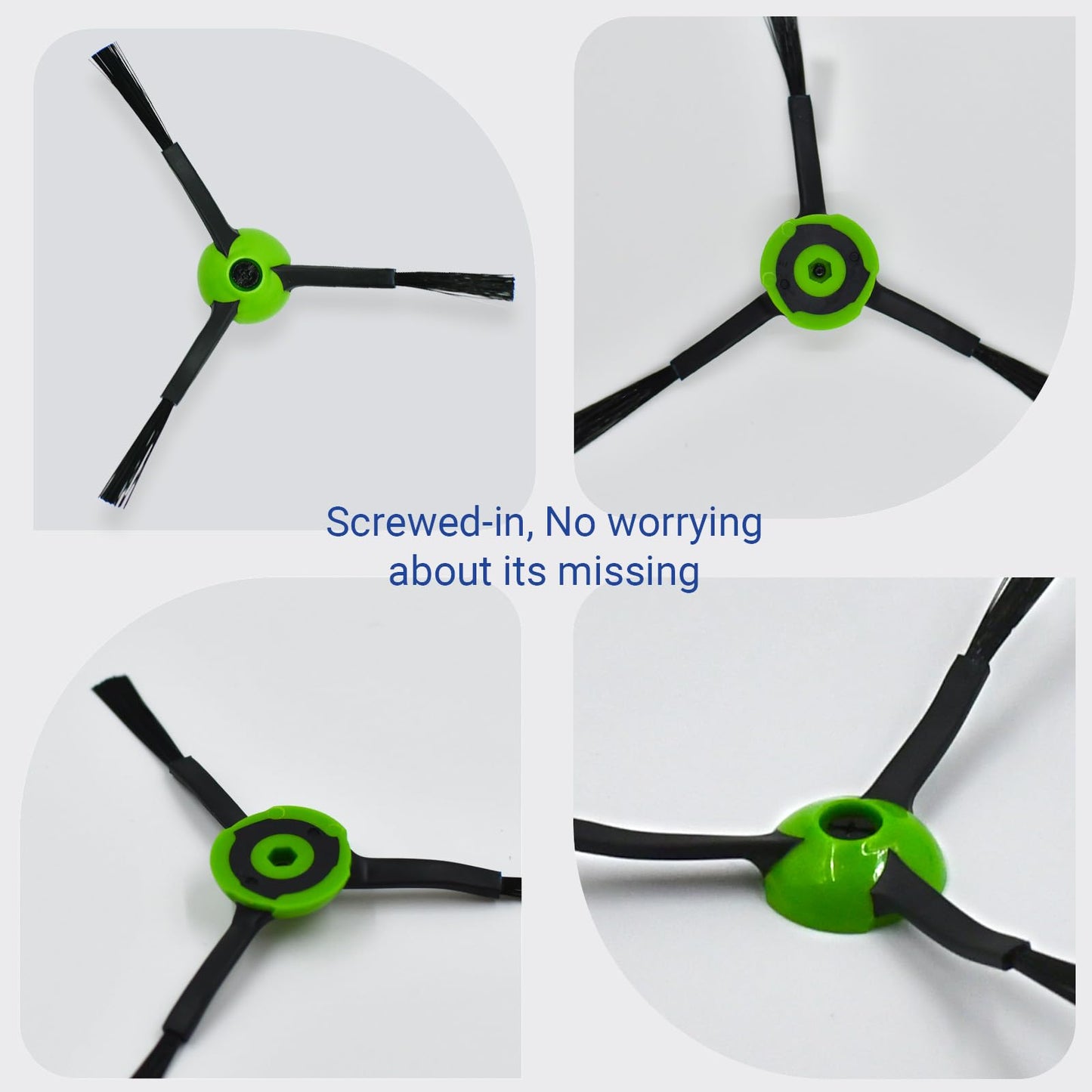 Replacement Side Brush Parts Accessories for iRobot Roomba J&Combo Series J5/J5+ J6/J6+ J7/J7+ J8/J8+ J9/J9+ Combo i5/i5+ j5/j5+ j7/j7+ j9/j9+ Robotic Vacuum Attachment,6 Side Brush,1 Screw Driver