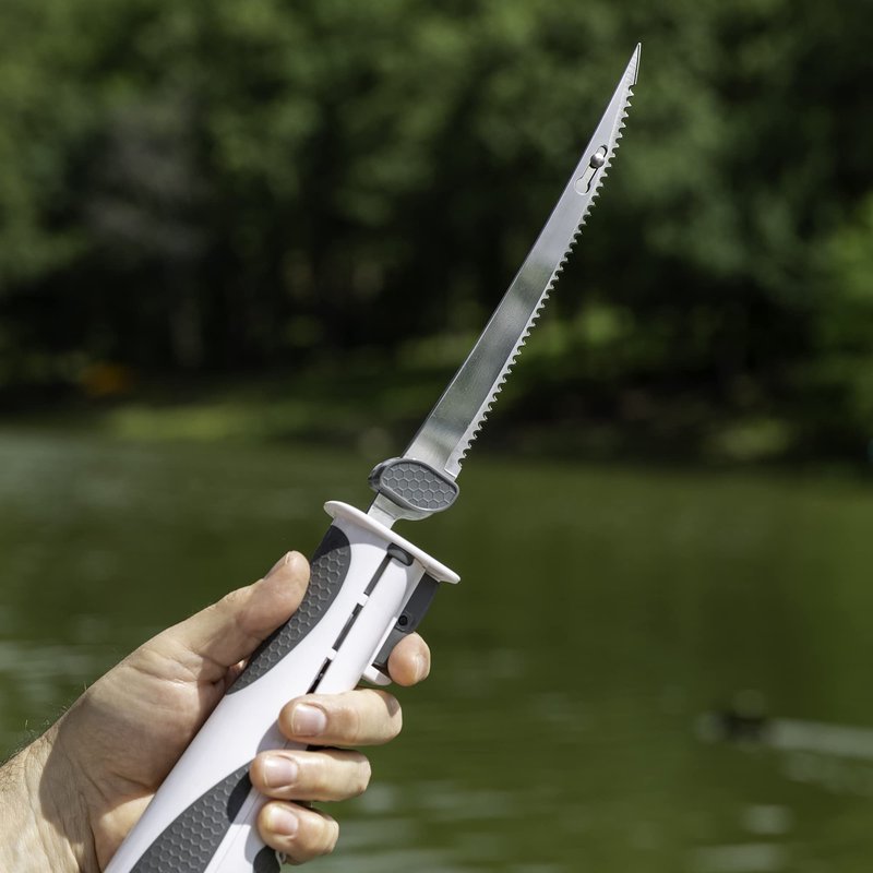Smith’s 51263-8” Replacement Flex Fillet Blade - Electric Knife – Stainless Steel – Protective Sheath – Skinning, Filleting, Carving – Electric Fishing & Hunting Knife Blade