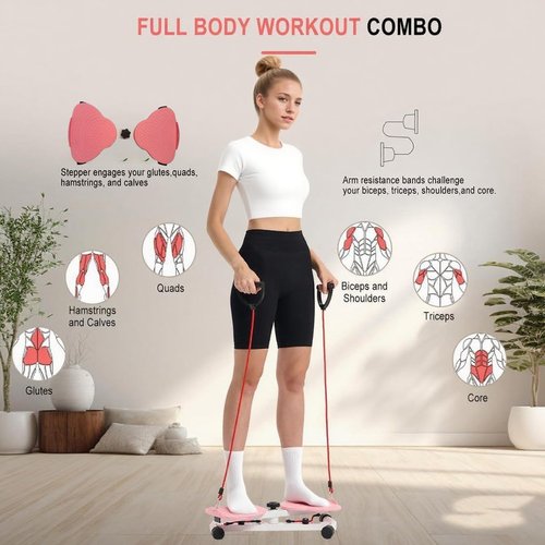 Basan Waist Twister: Adjustable Ab Twisting Machine for Core & Abs Workout | Noiseless Home Gym Equipment to Slim Waist - Ideal for Women & Men