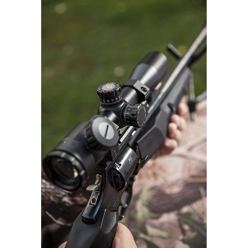 TRUGLO 4x32mm Compact Crossbow Scope with Scope Rings Included| BDC/Rangefinder, Black