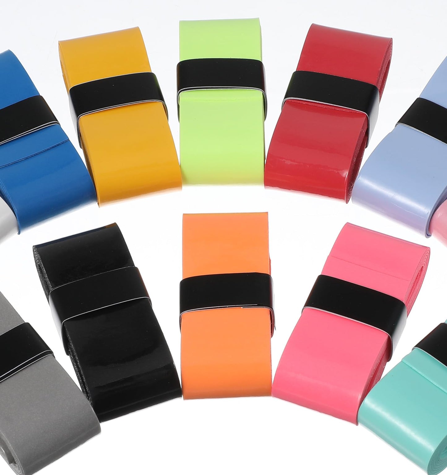 Thrymme 12PCS Tennis Tape for Racket Grip, Tennis Racket Grip Tape, Sweat Absorbing Handle Wrap for Badminton Pickleball Fishing (Multicolor)