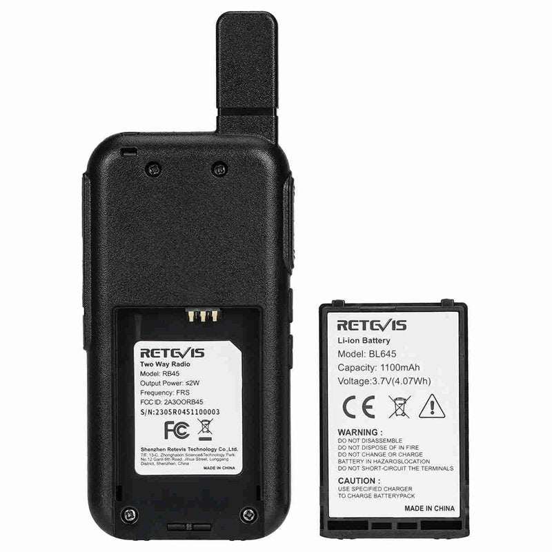 Retevis RB45 Walkie Talkies for Adults,Two-Way Radios, Dual PTT, USB-C, VOX, Handheld 2 Way Radio Rechargeable for Commercial School Church Restaurant Clinic Hospital Healthcare(10 Pack)