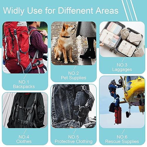 6 Pcs Ladder Lock & Tri-Glide Buckles for 1 Inch Straps