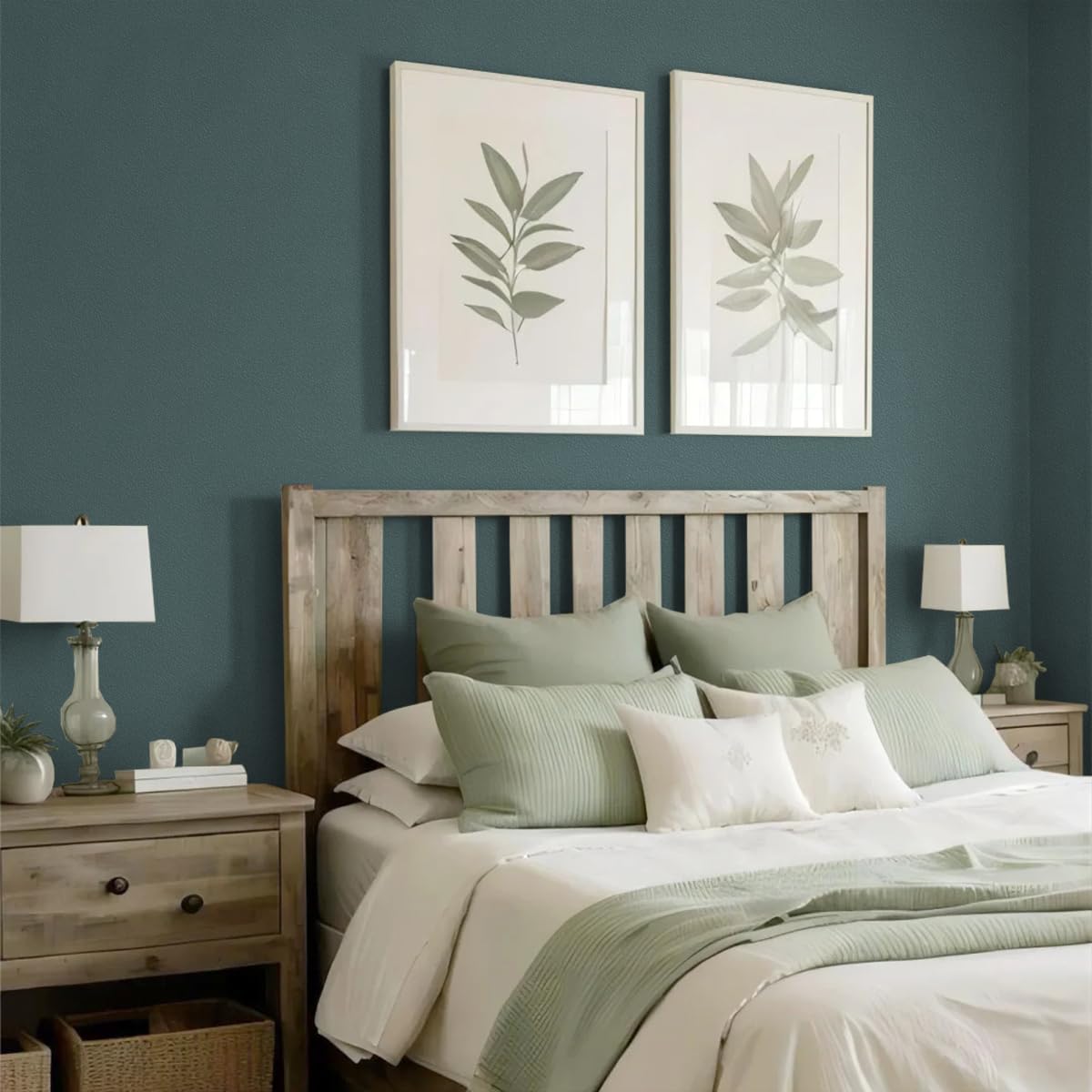 lenify Matte Green Peel and Stick Wallpaper Green Contact Paper 15.7inch x 196.8inch Solid Color Wallpaper Textured Decorative Wall Paper Self Adhesive Removable Cabinets Vinyl