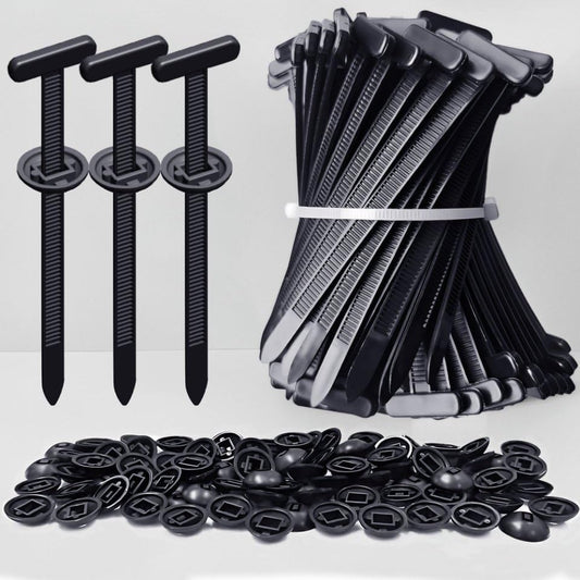 2026 Upgraded Nylon Universal Cable Tie Buckle, Heavy Duty Self-Locking Rivet Zip Ties, Multifunctional Cable Tie Buckle for Car Daily Repair, Home, Office, Garden, Workshop(100Pcs)