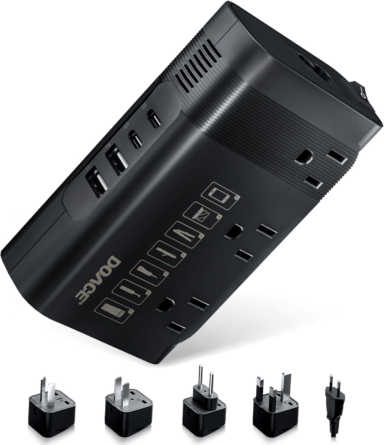 350W Voltage Converter 220V to 110V for European Travel - US to Europe Power Adapter