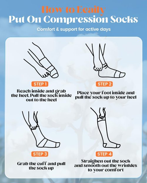 LEVSOX Cotton Compression Socks - 20-30 mmHg Knee High Support for Women & Men | Ideal for Nurses & Travel