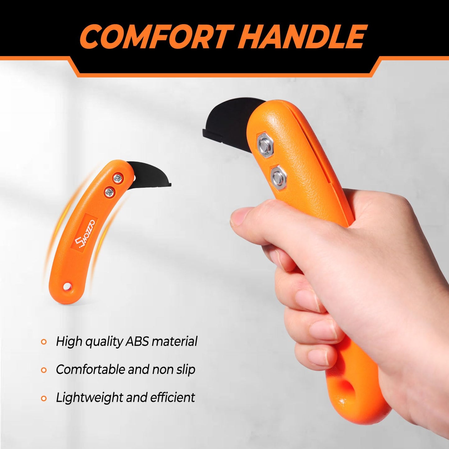 Swozzto Carbide Scoring Cutter Knife & 1PCS Replacement Blade,for Fiberboard Laminate Vinyl Flooring Cutting,& Linoleum,Plexiglass,Acrylic,Plastic,Styrene and Soft Tile Sheets Scoring Cutting