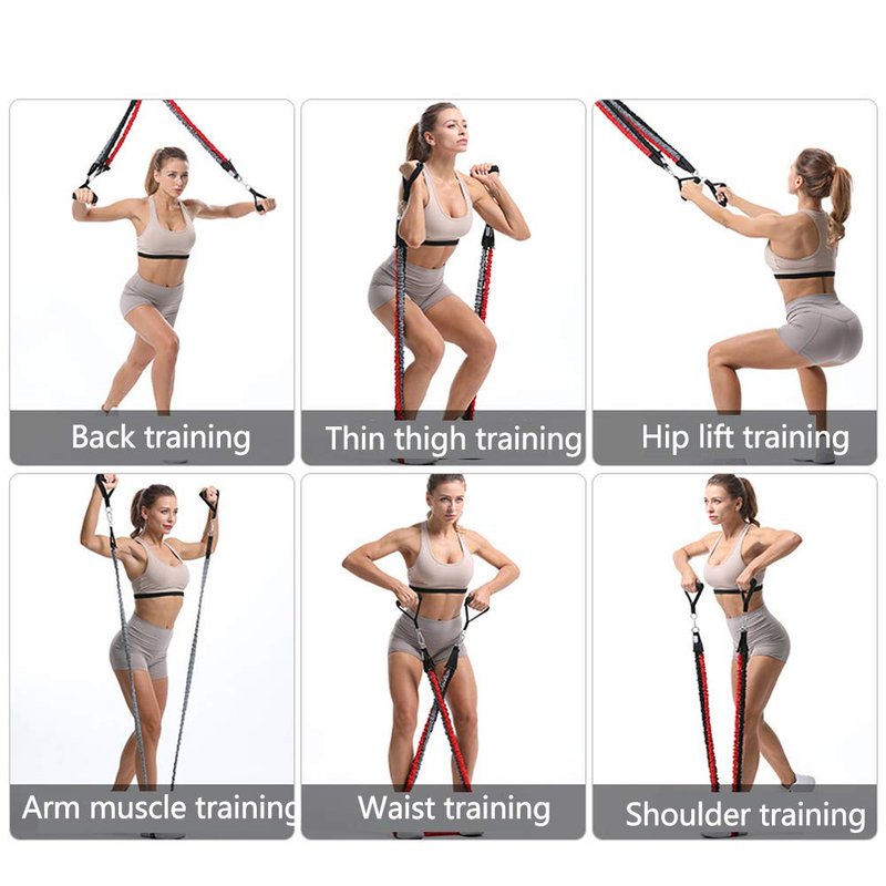Sunsign Resistance Band with Handle, Exercise Bands with Handles, Ideal for Strength Training, Muscle Toning, Physical Therapy, 12 pcs, Orange