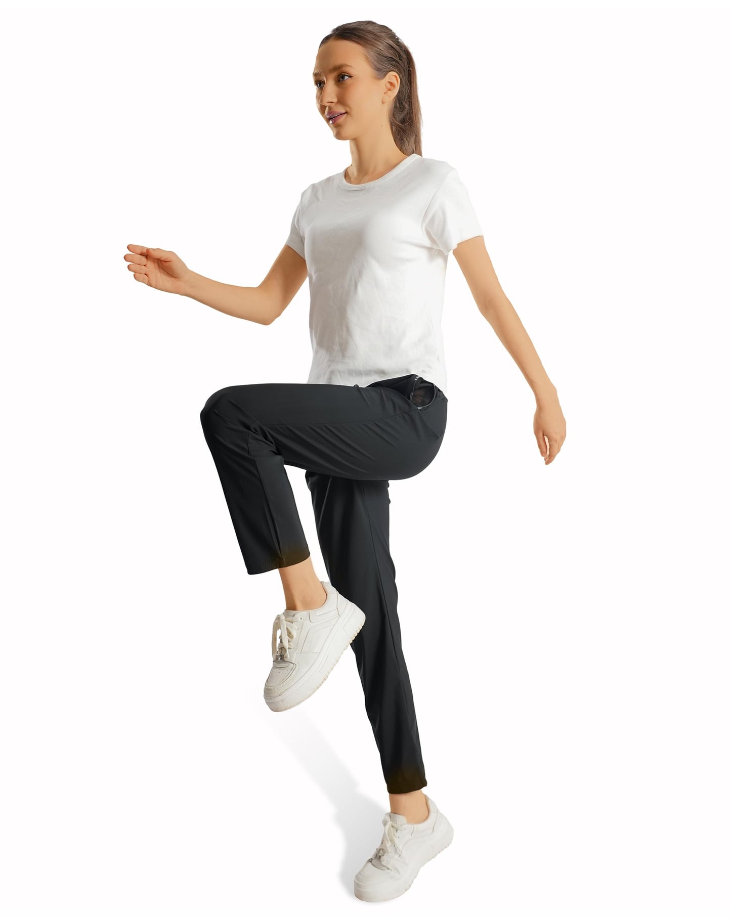 New Comfys Fit StretchActive - Women's Ultra Stretch Ice Silk Quick Drying Comfort Casual Pants Over 50 (Grey,X-Large,Straight)