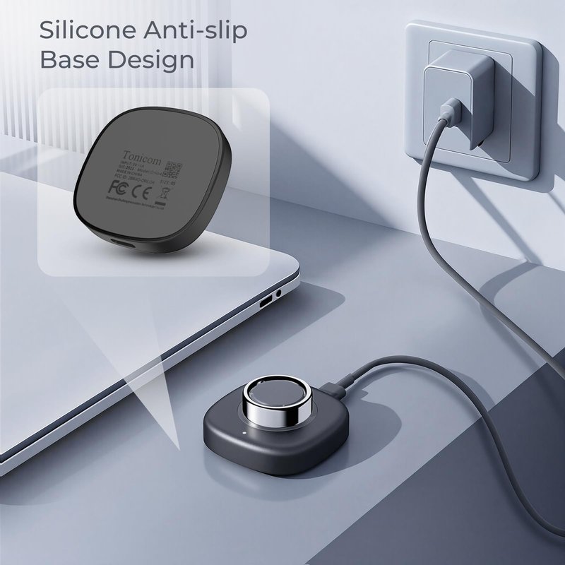 Compatible with Ou-ra Ring Gen4 Charger - Size 12 - Fast and Portable Charging Dock with USB-C Cable for Ou-ra Ring 4