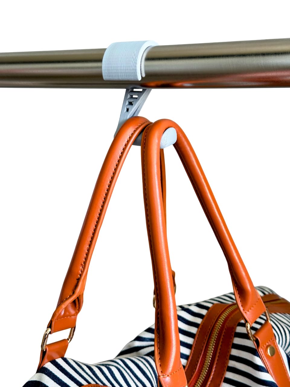 Clean Hang Hooks Closet Organizer Hooks (Gray, 4-Pack) - Designed for Hanging Purses, Handbags, Belts, Bags, Backpacks, Hats, and Accessories in Your Closet