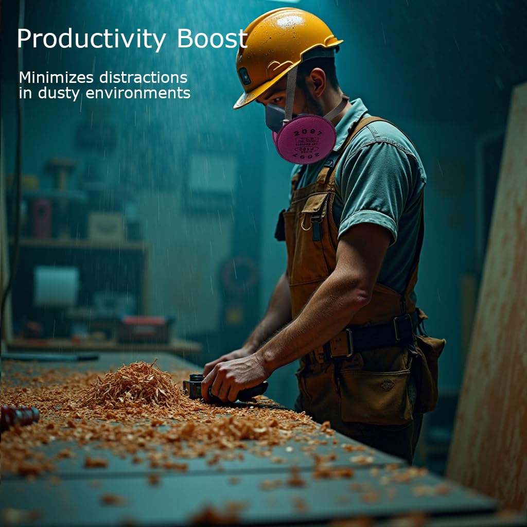 Amonanak Respirator Mask with 2097 Filters, Paint Mask Reusable Welding Face Respirator Mask 2 pack