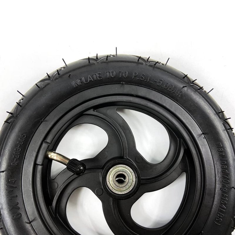 8" Pneumatic Wheel With Inner Tube For Kickscooter Scooter Wheel Size 8x1 1/4 Aluminium Alloy Hub 32mm Width Wheel With Bearings
