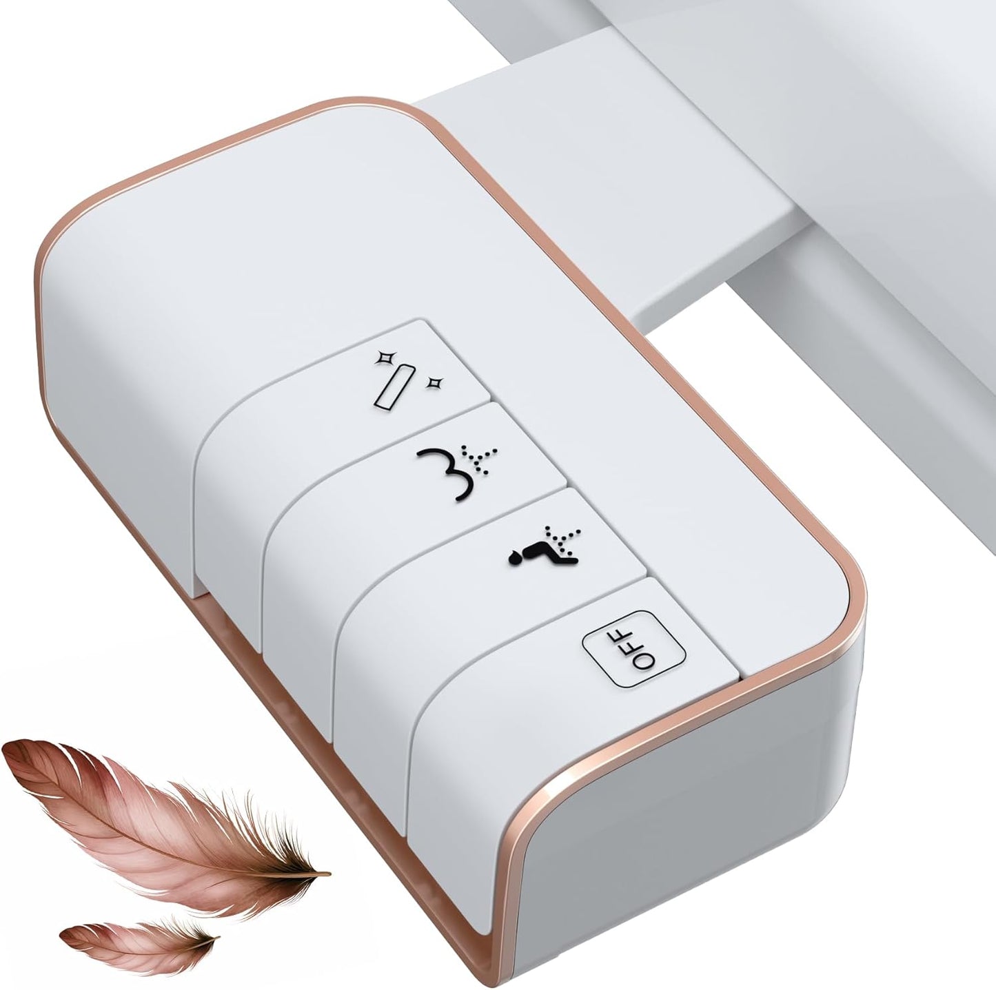 Bidet Attachment for Toilet - Non-Electric Dual Nozzle, Adjustable Water Pressure, Self-Cleaning, White