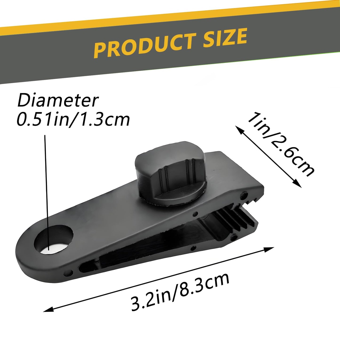 LUYADIN 16 Pcs Tarp Clips Heavy Duty Lock Grip, Tarp Clamps, Fit for Tent Awnings Caravan Canopies Car Cover Swimming Pool Cover Fasteners Clips