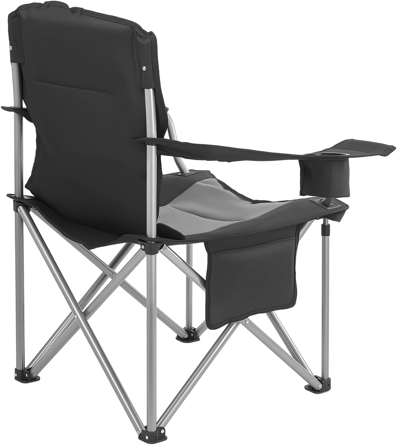 VEVOR Oversized Camping Chair - Portable Heavy-Duty Quad with Lumbar Support & Cooler Bag | 2-Pack
