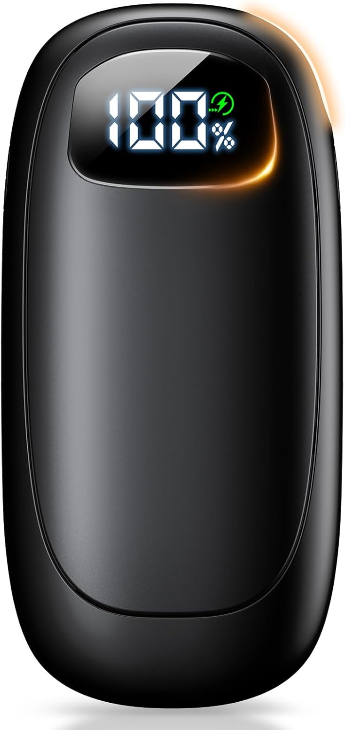 Skiennix Rechargeable Hand Warmers - Dual-Side Heating, Max 16 Hrs Warmth, LED Display & Flashlight | Perfect for Golf, Hunting, Camping & Valentine's Day Gifts