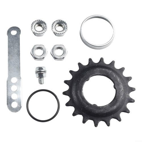 Bicycle Coaster Brake Hub 36 Holes Single Speed Back Pedal Rear Hub With 18T Freewheel Sprocket For Fixed Gear Bike 120mm Silver