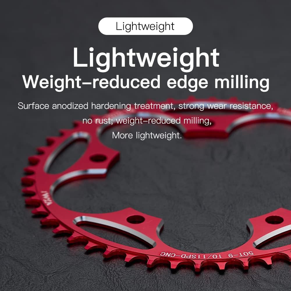 YBEKI 130BCD Chainring - CNC Machined 7075-T6 Aluminum Narrow-Wide Chainwheel for Road Bikes (38-60T Options) | 8-12 Speed Compatible | Ultra-Lightweight | Anti-Drop Design