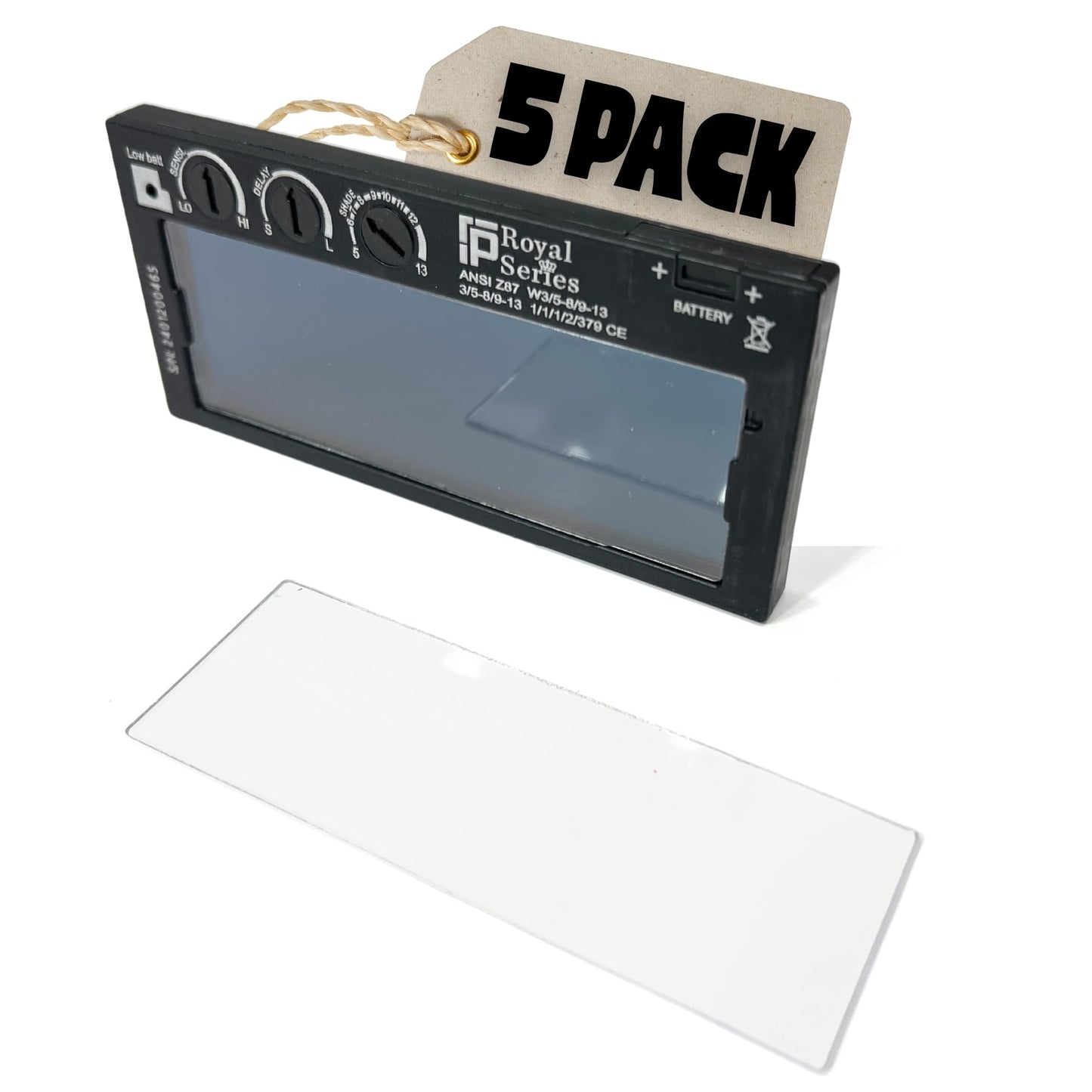 Ridge Products 5 Pack Back Cover Clear Lens For Royal Series Adjustable Welding Lenses | May Fit Other Brands