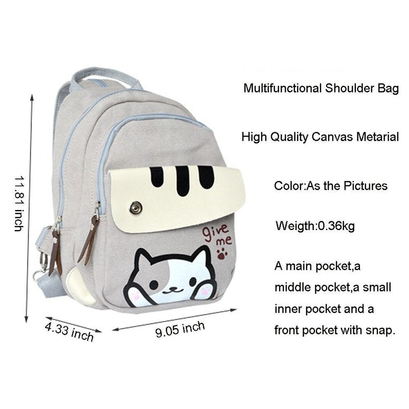 Anime Multifunctional Shoulder Bag Knapsack Japanese Game Cosplay Cat Backpack (#1)