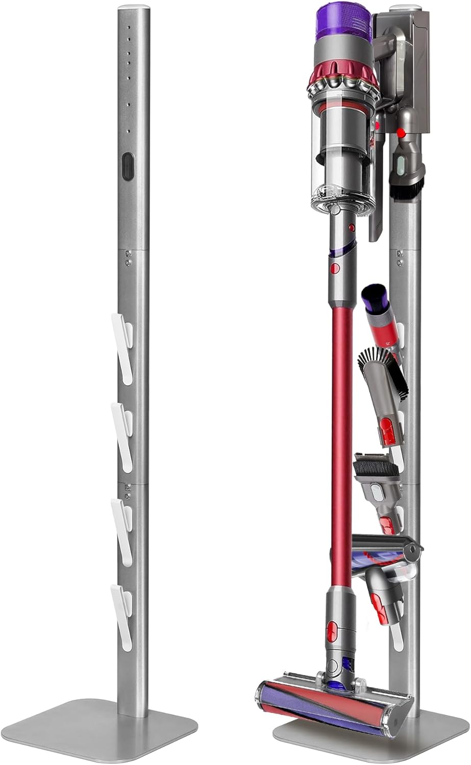 Dyson Vacuum Stand & Holder for Gen5 V15 V12 V11 V10 V8 V7 V6 - Metal Storage Bracket with Hidden Cord Design