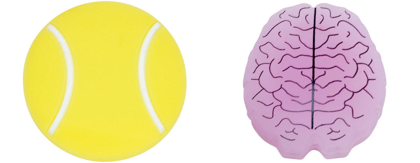 GAMMA Sports String Things Vibration Dampeners(2-Pack) - Tennis Ball/Brain