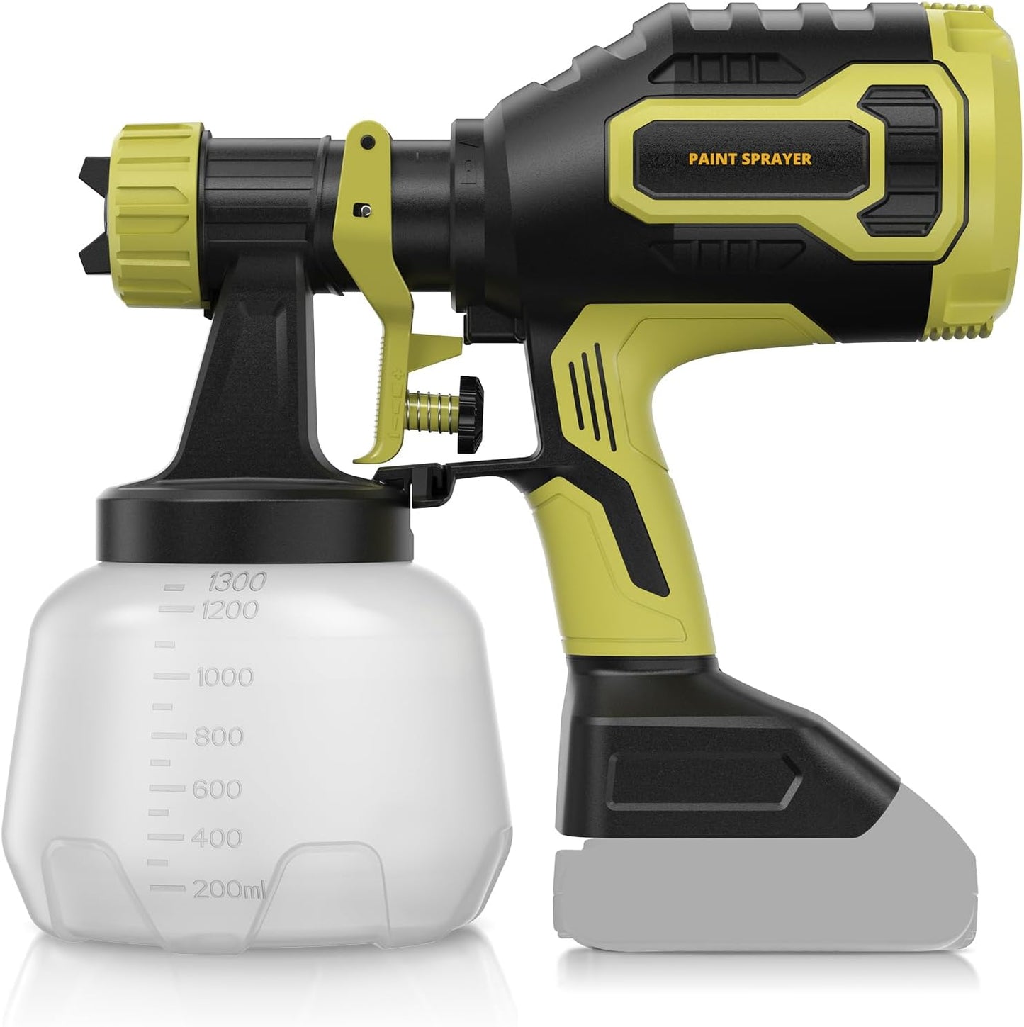 Brushless Cordless Paint Sprayer for Dewalt 20V Battery - 1200ml, 1000ml/min Flow, High Viscosity for Furniture & Cabinets