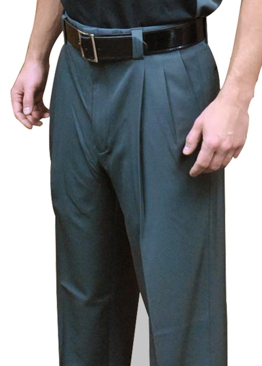 Smitty 4-Way Stretch Pleated Combo Umpire Pants (Charcoal Gray, 34)