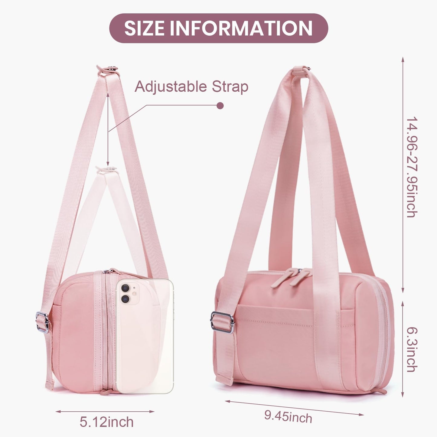 ANKICK Mini Gym Bag Small Duffle Bags Tote for Women Pink Workout Bag Lightweight for Weekender Travel Sports Yoga Fitness