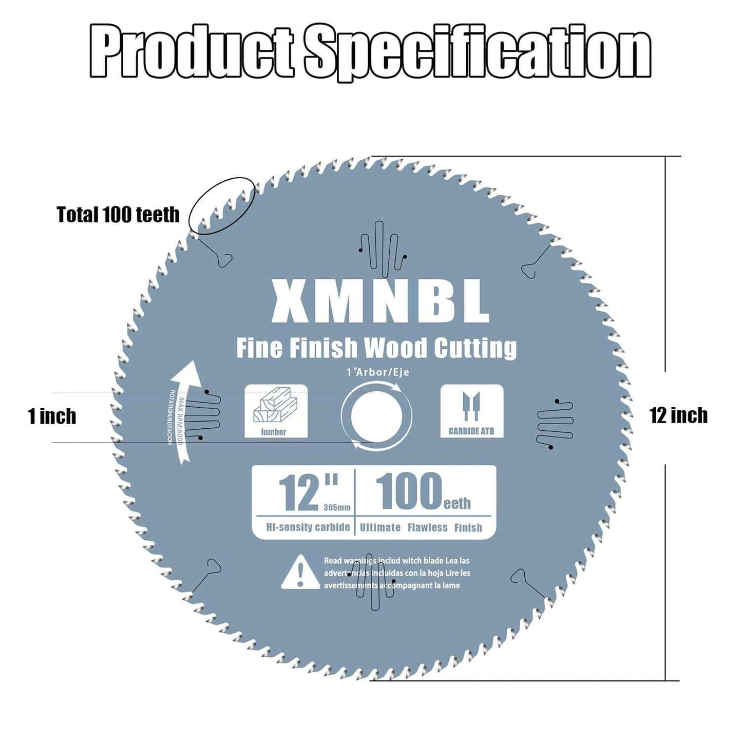 14-Inch Steel Cutting Saw Blade - 72T Carbide Replacement for Diablo D1472CF & Evolution Chop Saws