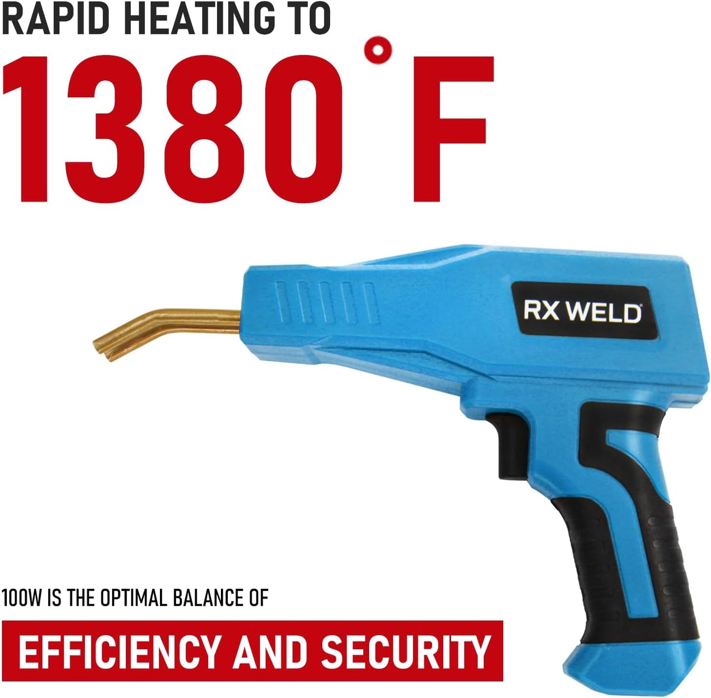 RX WELD 2-in-1 Plastic Welder Kit - 1000PCS Hot Stapler for Car Bumper & Toy Repairs