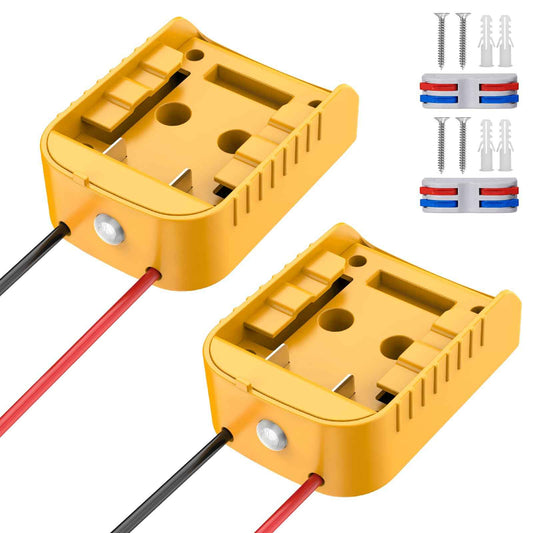 2 Packs Power Wheel Adapter Compatible with Dewalt 20V Battery - Overdischarge & Overcurrent Protection, Upgraded Power Wheel Battery Converter with Switch for DIY RC Cars Toys Robotics