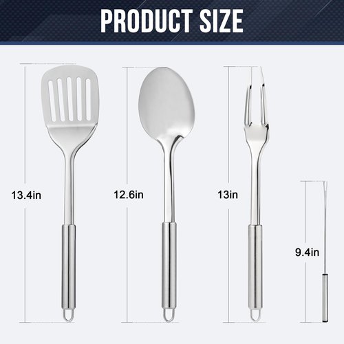 THTYBROS Portable Camping Kitchen Utensil 34 Pcs Set- Cookware Kit, Stainless Steel Outdoor Cooking and Grilling Utensil Organizer Travel Set Perfect for Travel, Picnics, RVs, Camping, BBQs, Parties
