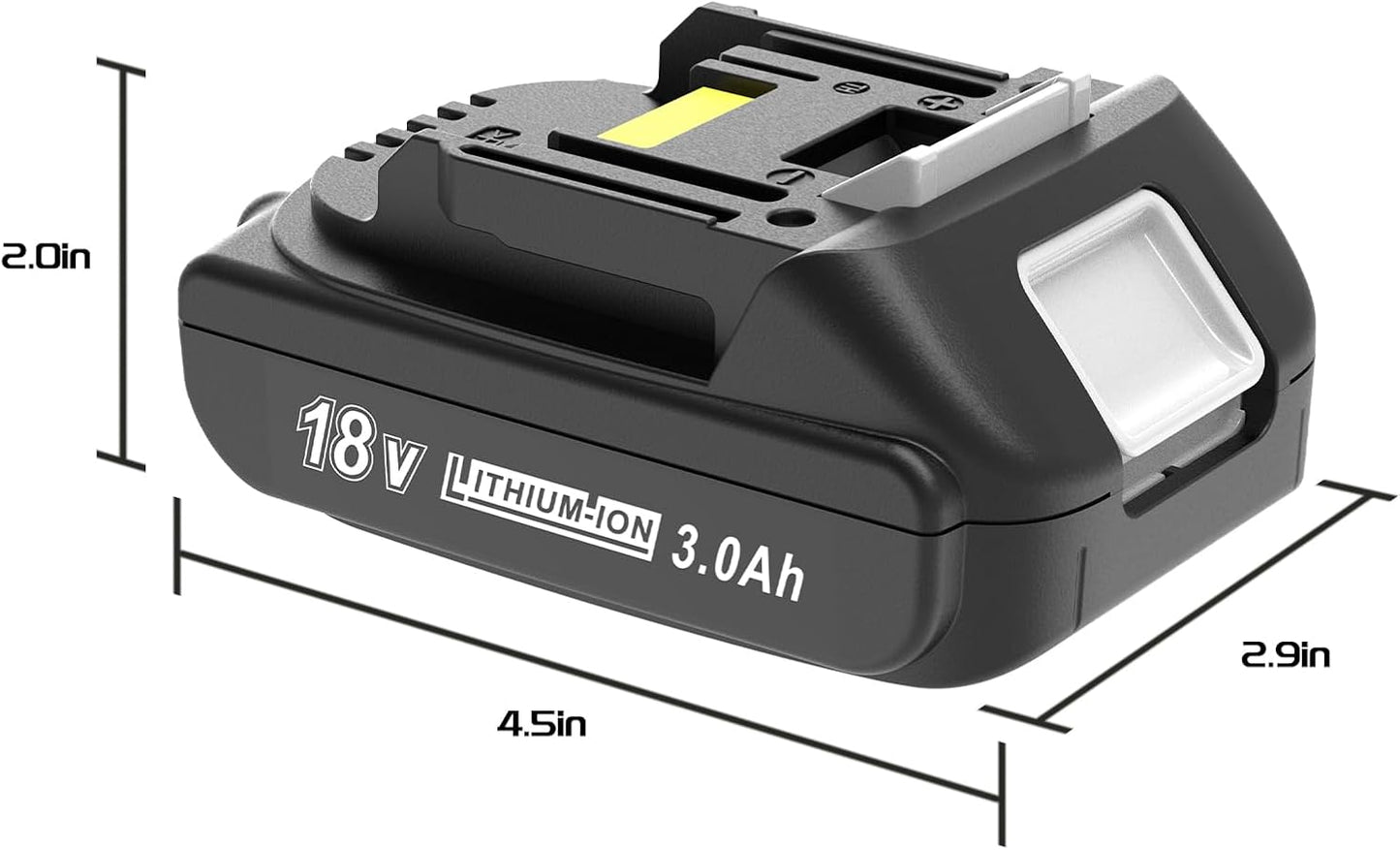 Makita 18V Battery Replacement - 2 Pack 3.0Ah BL1815 BL1840B for Cordless Tools