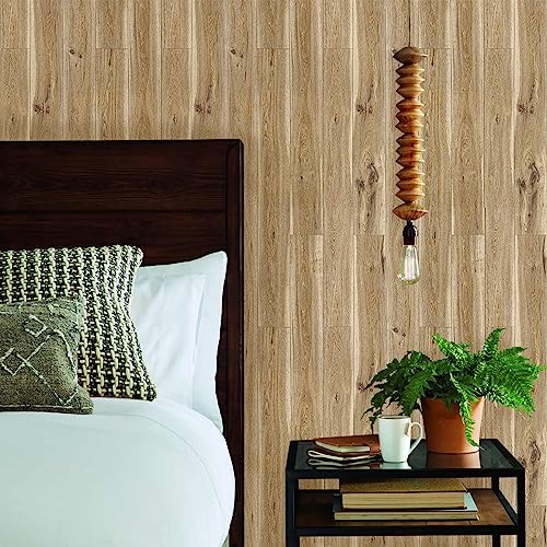 Jeweluck Wood Contact Paper Wood Peel and Stick Wallpaper 17.7inch¡¿196.8inch Rustic Wood Wallpaper Peel and Stick Wood Shiplap Self Adhesive Wallpaper Removable Wall Paper for Cabinet Decor Vinyl