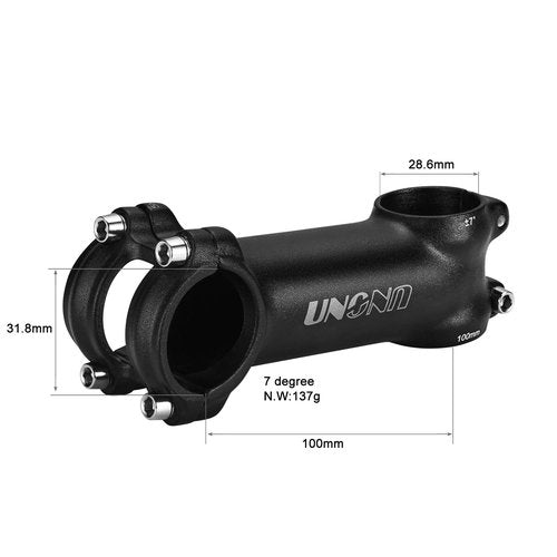 BESNIN 31.8 Bike Stem 7 Degree MTB Stem 60/70/80/90/100/110/130mm Bicycle Handlebar Stem for Mountain Bike, Road Bike, BMX, Cycling (7°, 31.8x100mm)