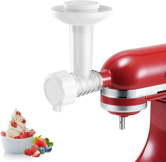 Ice Cream Maker Attachment for KitchenAid Mixer - 2 Quart Bowl for Yogurt, Sorbet & Gelato