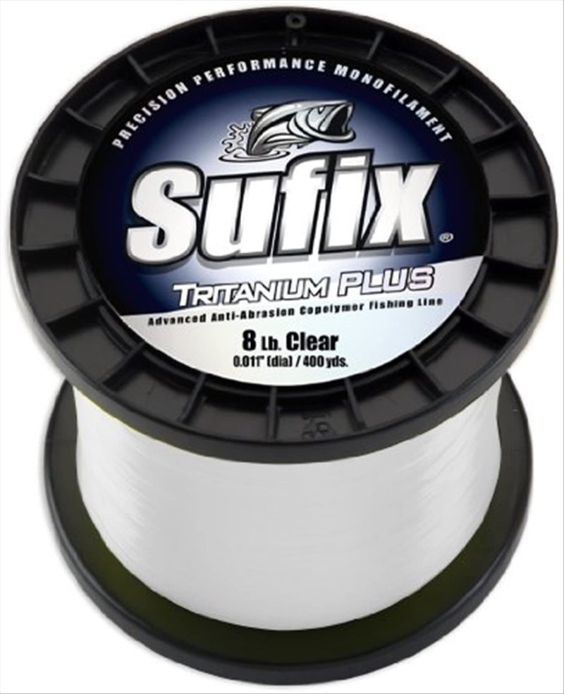 Sufix Tritanium Plus 1/4-Pound Spool Size Fishing Line (Clear, 10-Pound)