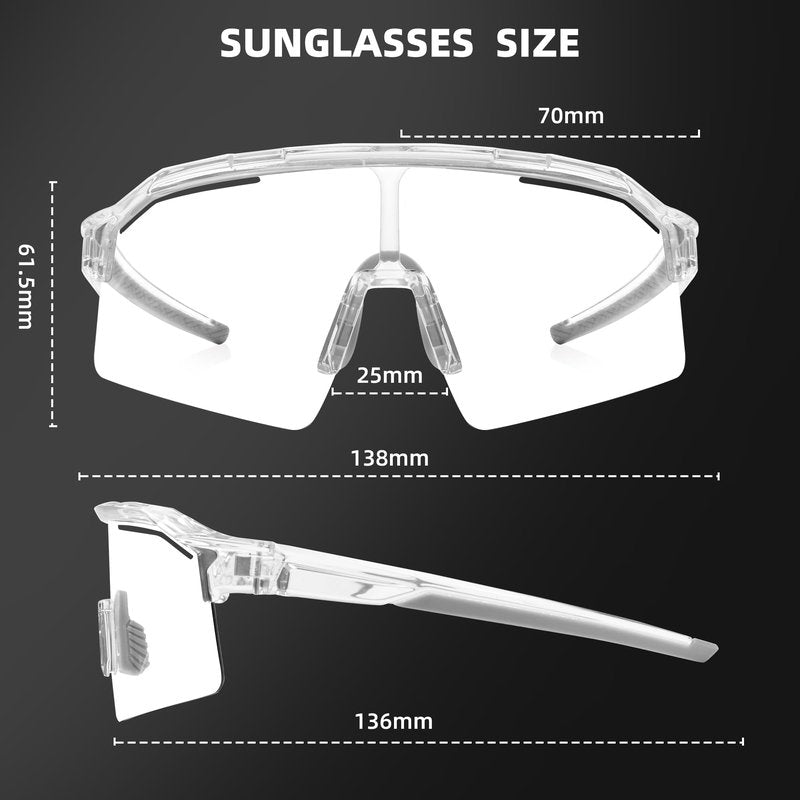Sunbowglint Sports Safety Glasses for Men Women Unbreakable TR90 Frame Clear Goggles Baseball Cycling Fishing Glasses