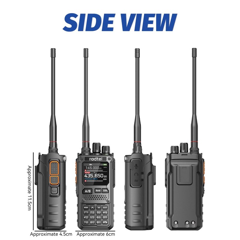 Radtel RT-920 Walkie Talkie 8W Long Range Programmable Bluetooth Two-Way Handheld Radio, SW MW LW CB 27MHz -126dBm Receive SSB AM FM Noise-Reduction NOAA