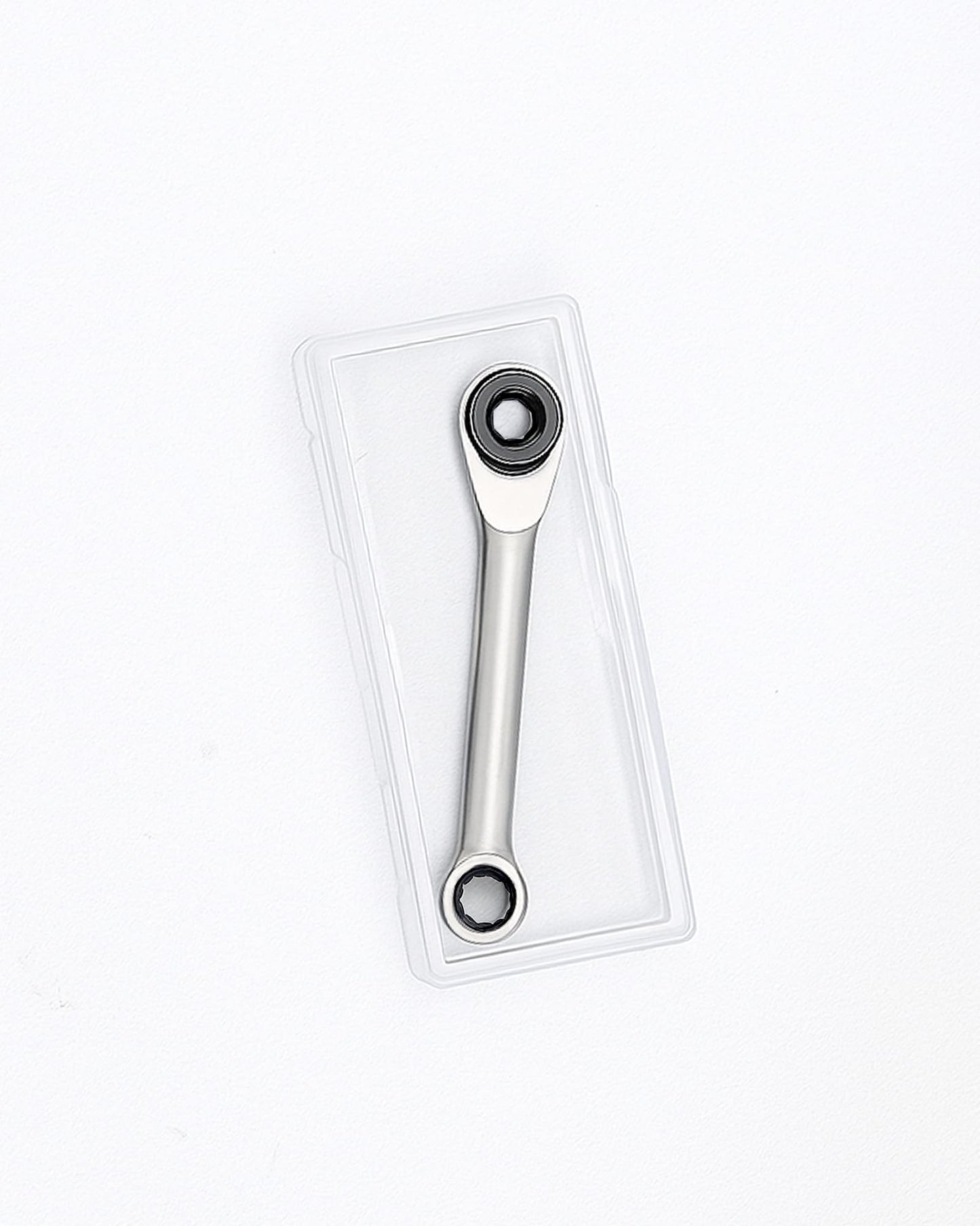 Wisechain Mini Ratchet Wrench with Dual-End Plum Blossom Design – 60-Tooth Through-Hole Tool for Hexagonal and Screwdriver Bits – Durable 40Cr Steel