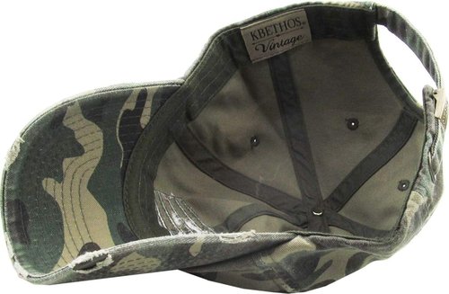 KBETHOS Vintage Distressed Baseball Cap - USA Military Thin Blue Line & Thin Red Line | Adjustable Unisex Hat