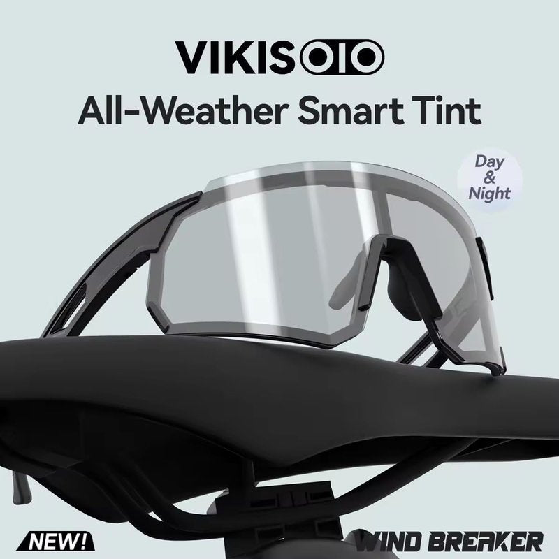 VIKISOIO Photochromic Cycling Glasses,UV400 TR90 Frame Riding Running Baseball Fishing Driving for Men Women 24922-C173