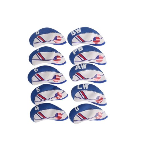 HISTAR Golf Headcovers US Flag Design Golf Club Head Cover Wedge Iron Protective Cover