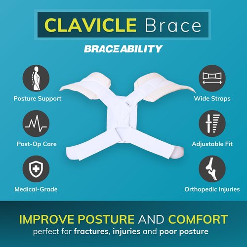 BraceAbility Pediatric Clavicle Fracture Figure-8 Brace for Broken Collarbone in Small Children (XS)