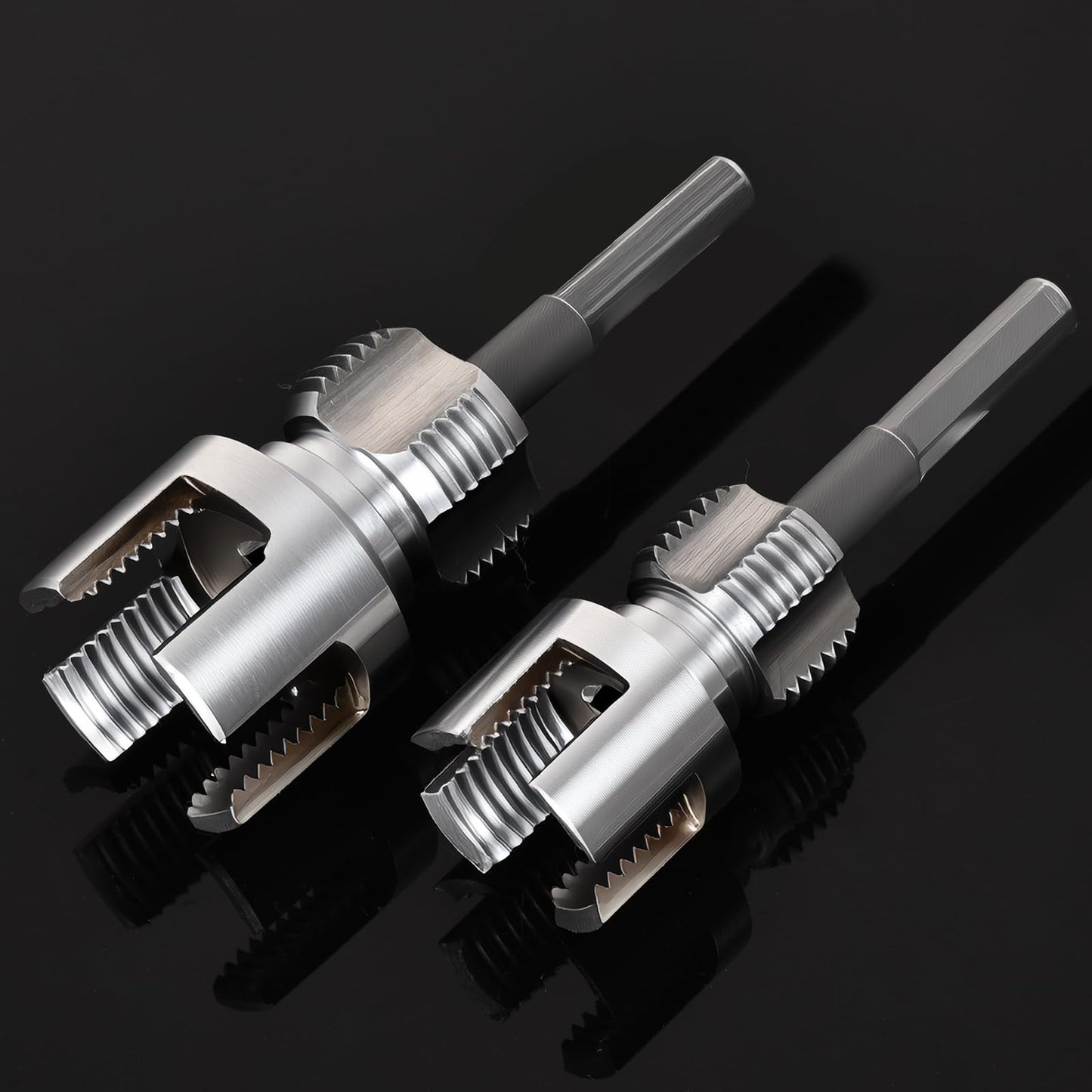 Muaoush 2PCS PVC Pipe Threader Kit - Dual-Function Internal & External Pipe Threading Tool for 1/2" & 3/4" PVC/Plastic Pipes